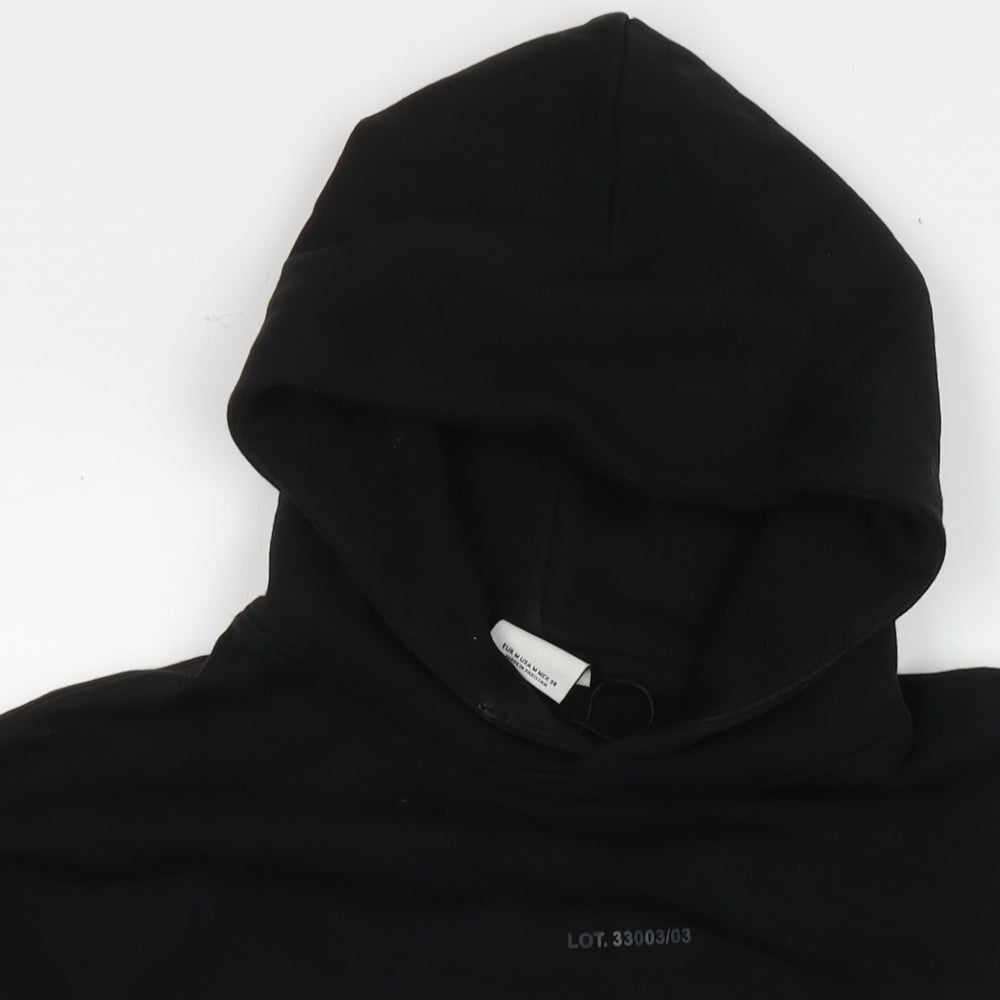 Mens UK Size M Bershka Black Pullover Hoodie