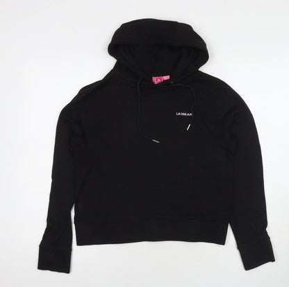 LA Gear Womens Black Cotton Pullover Sweatshirt Size 10 Pullover - Logo
