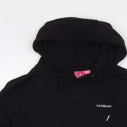 LA Gear Womens Black Cotton Pullover Sweatshirt Size 10 Pullover - Logo