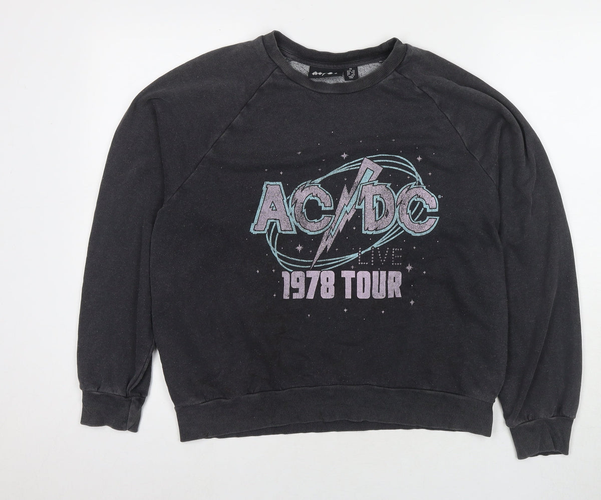 acdc Womens Grey Cotton Pullover Sweatshirt Size 6 Pullover - AC/DC 1978 Tour