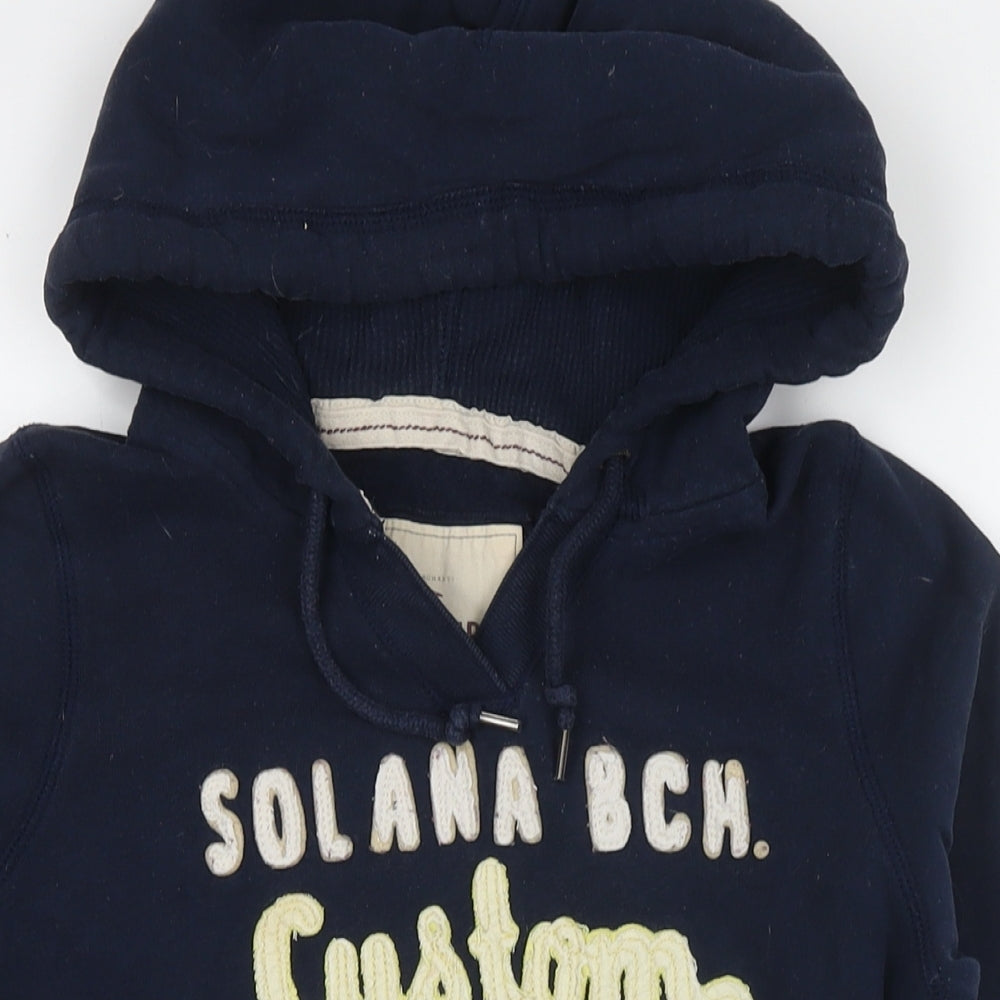 Hollister Womens Blue Cotton Pullover Hoodie Size M Pullover