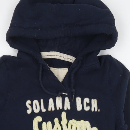 Hollister Womens Blue Cotton Pullover Hoodie Size M Pullover