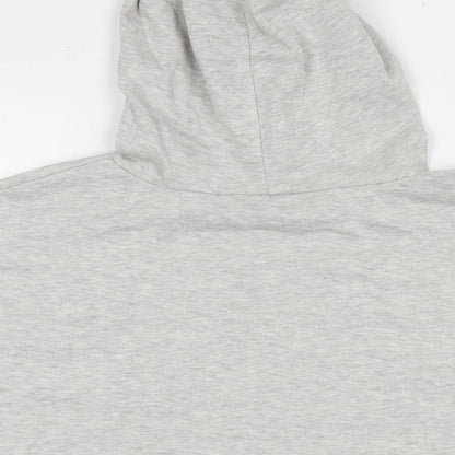 River Island Womens Grey Cotton Pullover Hoodie Size L Pullover - Jeweled Detail