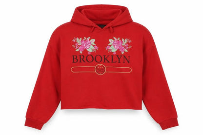 New Look Girls Red Cotton Pullover Sweatshirt Size 14-15 Years Pullover - Brooklyn