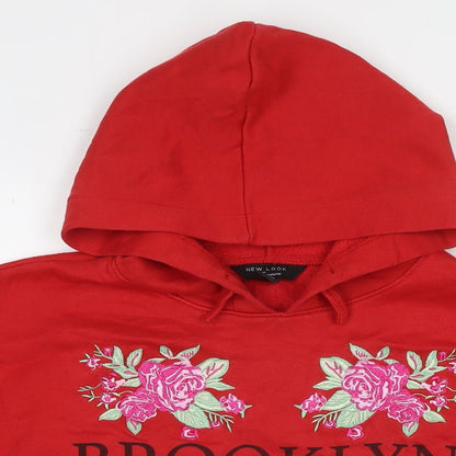 New Look Girls Red Cotton Pullover Sweatshirt Size 14-15 Years Pullover - Brooklyn