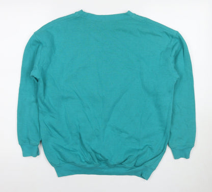 Damart Womens Blue Cotton Pullover Sweatshirt Size 12 Pullover - Size 12-14