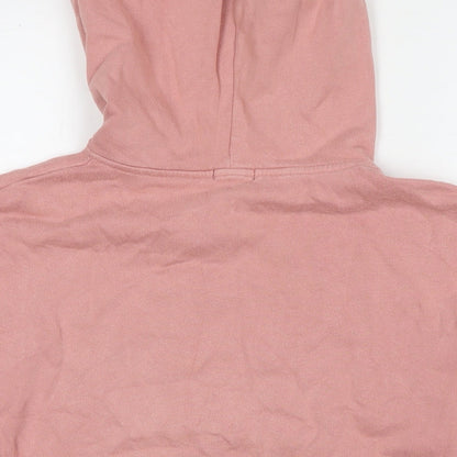 Bershka Womens Pink Cotton Pullover Sweatshirt Size S Pullover - Love