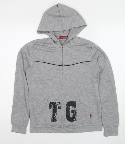 Toms Girl Womens Grey Cotton Full Zip Hoodie Size M Zip