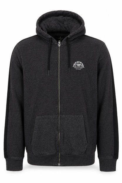 Threadcare Mens Grey Cotton Full Zip Hoodie Size L