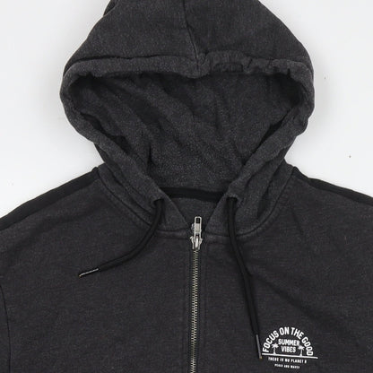 Threadcare Mens Grey Cotton Full Zip Hoodie Size L