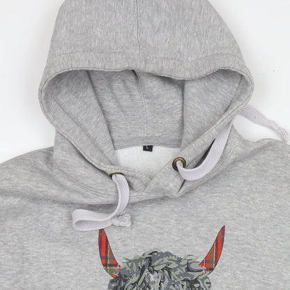 Scotland Womens Grey Polyester Pullover Hoodie Size L Pullover - Logo