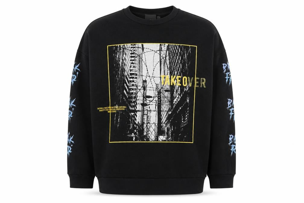 Mens UK Size S ASOS Black Pullover Sweatshirt