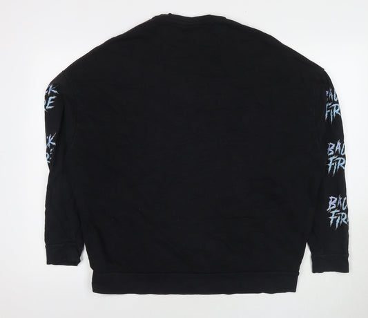 Mens UK Size S ASOS Black Pullover Sweatshirt
