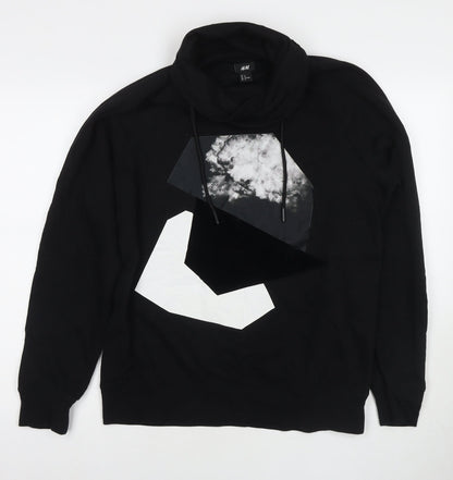 Mens UK Size M Divided by H&M Black Pullover Sweatshirt