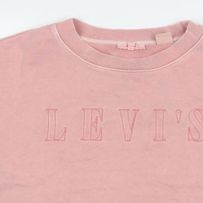 Levi's Womens Pink Cotton Pullover Sweatshirt Size M Pullover - Logo