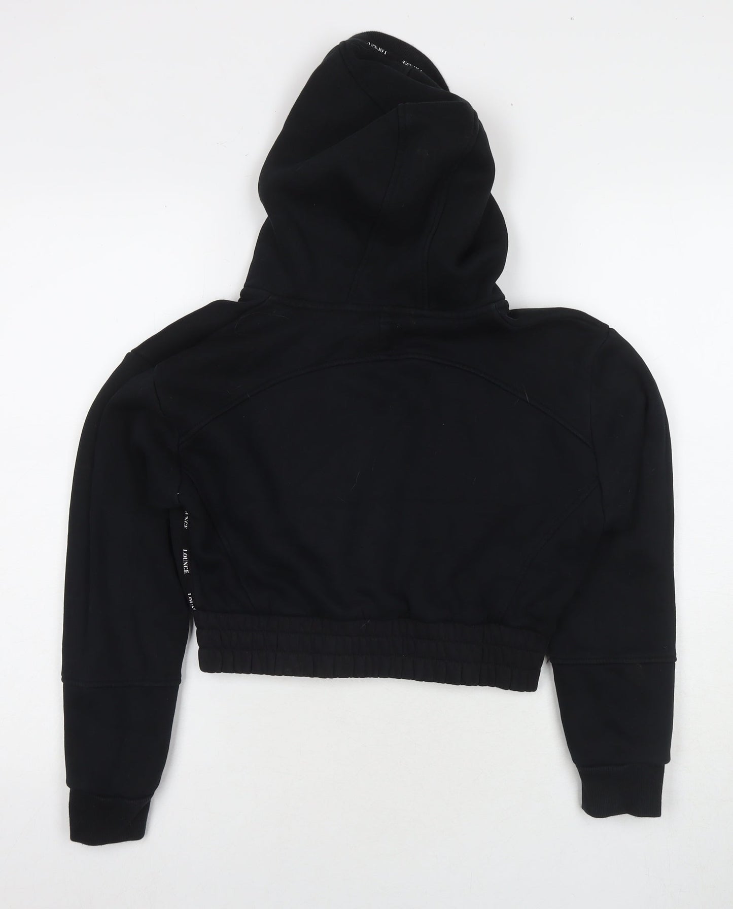 Lounge Womens Black Cotton Full Zip Sweatshirt Size S Zip