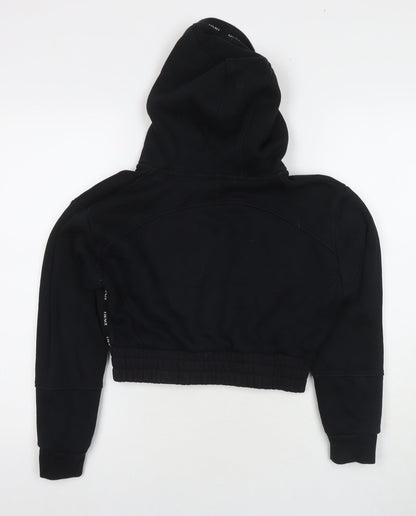 Lounge Womens Black Cotton Full Zip Sweatshirt Size S Zip