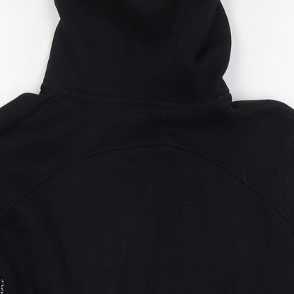 Lounge Womens Black Cotton Full Zip Sweatshirt Size S Zip