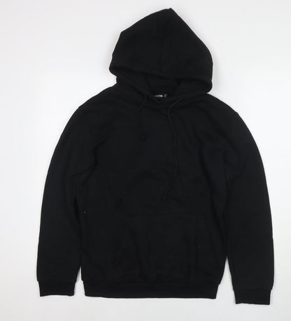 PRETTYLITTLETHING Womens Black Cotton Pullover Hoodie Size M Zip