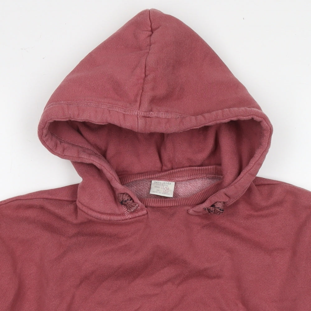 Zara Girls Pink Cotton Pullover Sweatshirt Size 11-12 Years Pullover