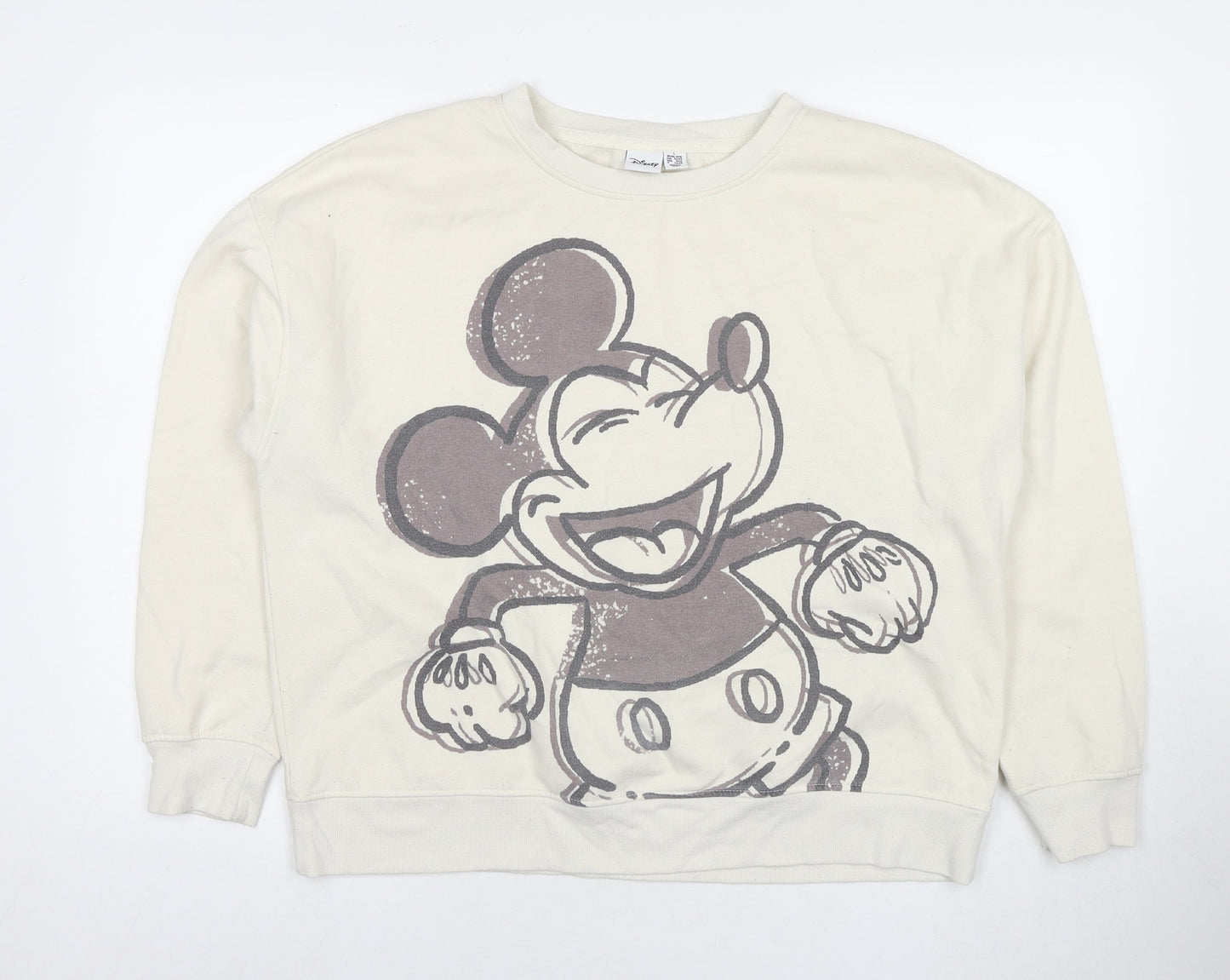 Womens UK Size 14 Disney Ivory Pullover Sweatshirt