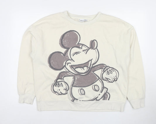 Womens UK Size 14 Disney Ivory Pullover Sweatshirt