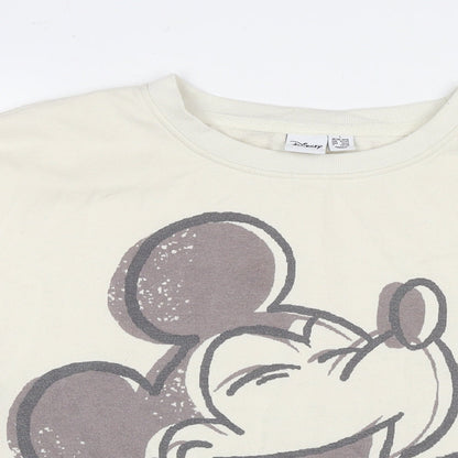 Womens UK Size 14 Disney Ivory Pullover Sweatshirt