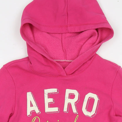 Aerosoles Womens Pink Cotton Pullover Hoodie Size S Pullover - Logo 1987