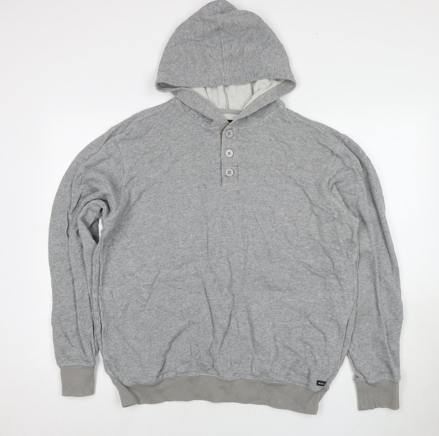 Raca Mens Grey Cotton Pullover Hoodie Size L