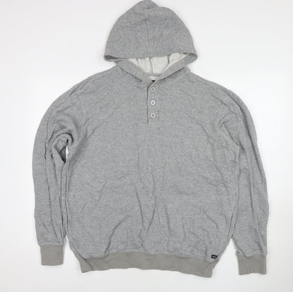 Raca Mens Grey Cotton Pullover Hoodie Size L