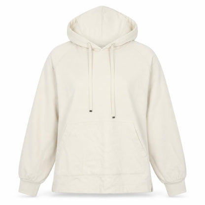 Front view of Autograph women’s ivory cotton pullover hoodie, size UK 8, pullover