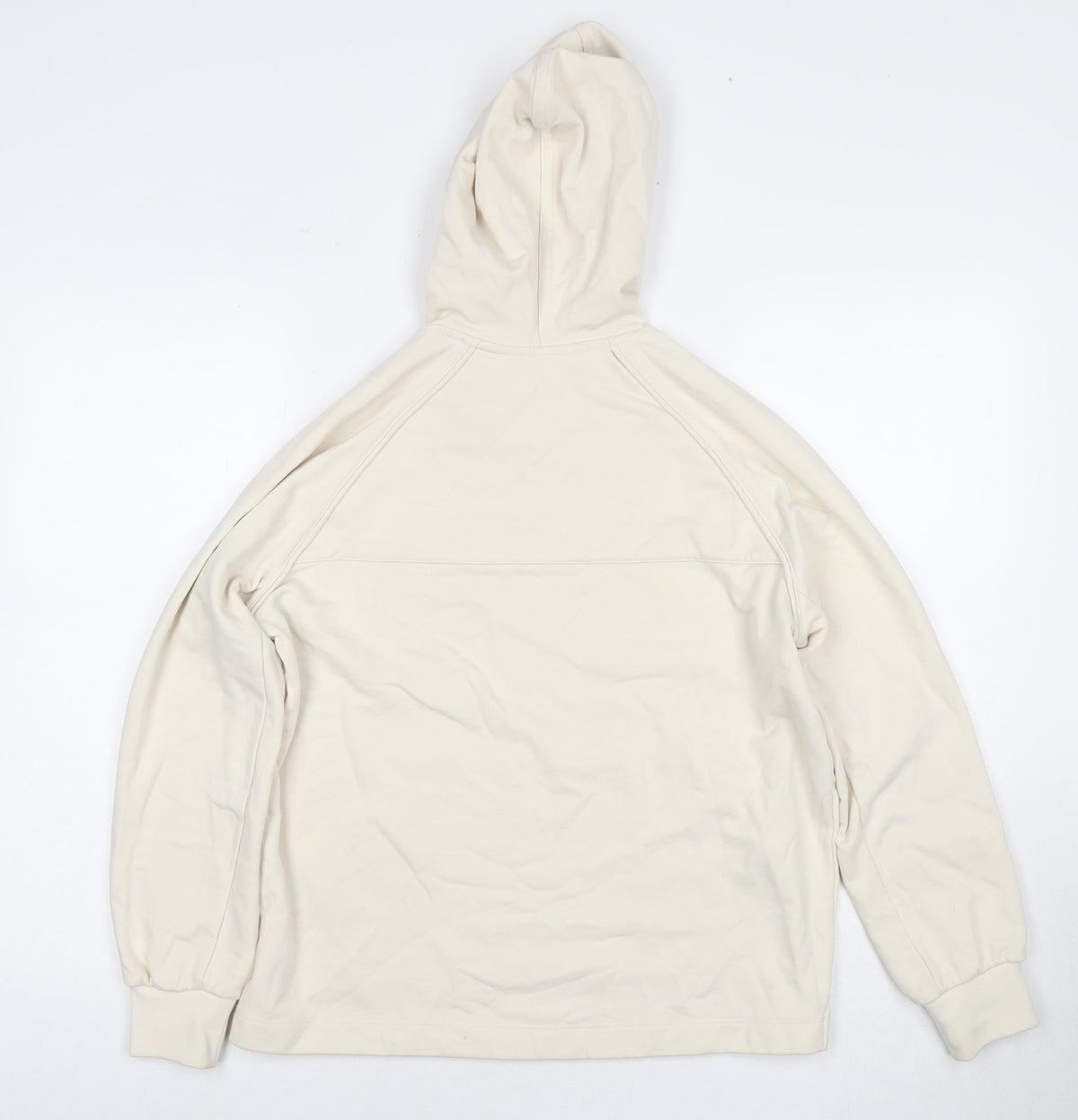 Back view of Autograph women’s ivory cotton pullover hoodie, size UK 8, pullover