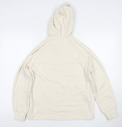 Back view of Autograph women’s ivory cotton pullover hoodie, size UK 8, pullover