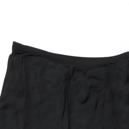 Marks and Spencer Womens Black Acetate Flare Skirt Size 12
