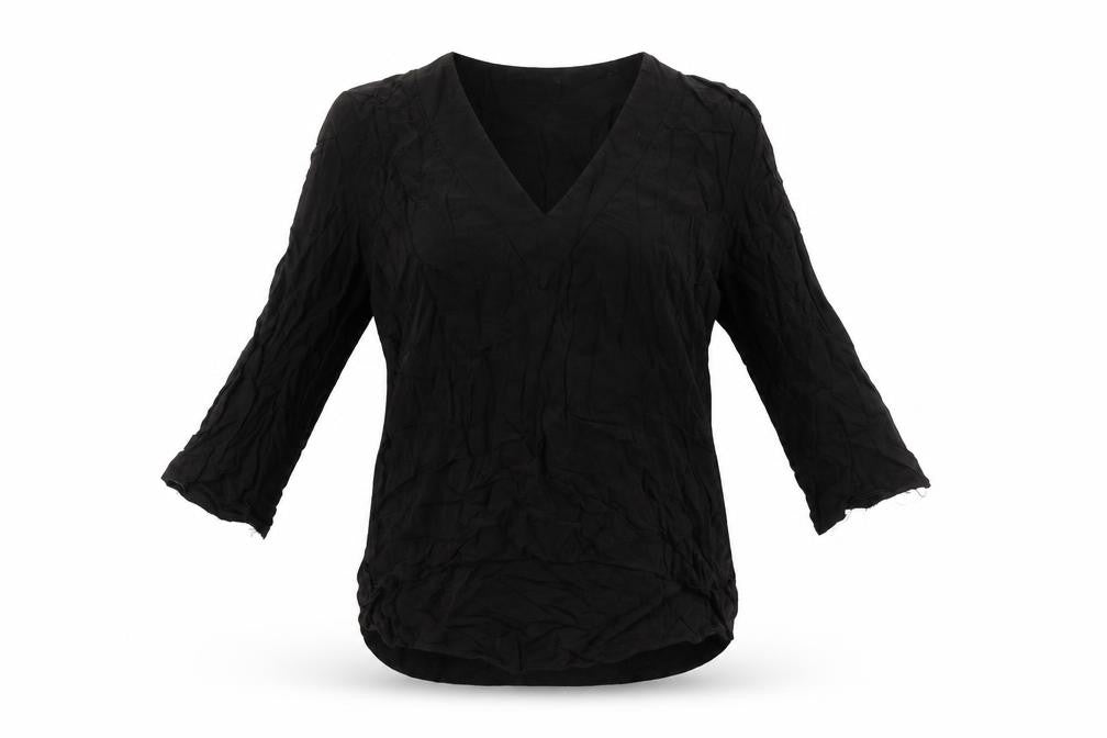 Womens UK Size S Zara Black Basic T-Shirt