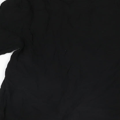 Womens UK Size S Zara Black Basic T-Shirt