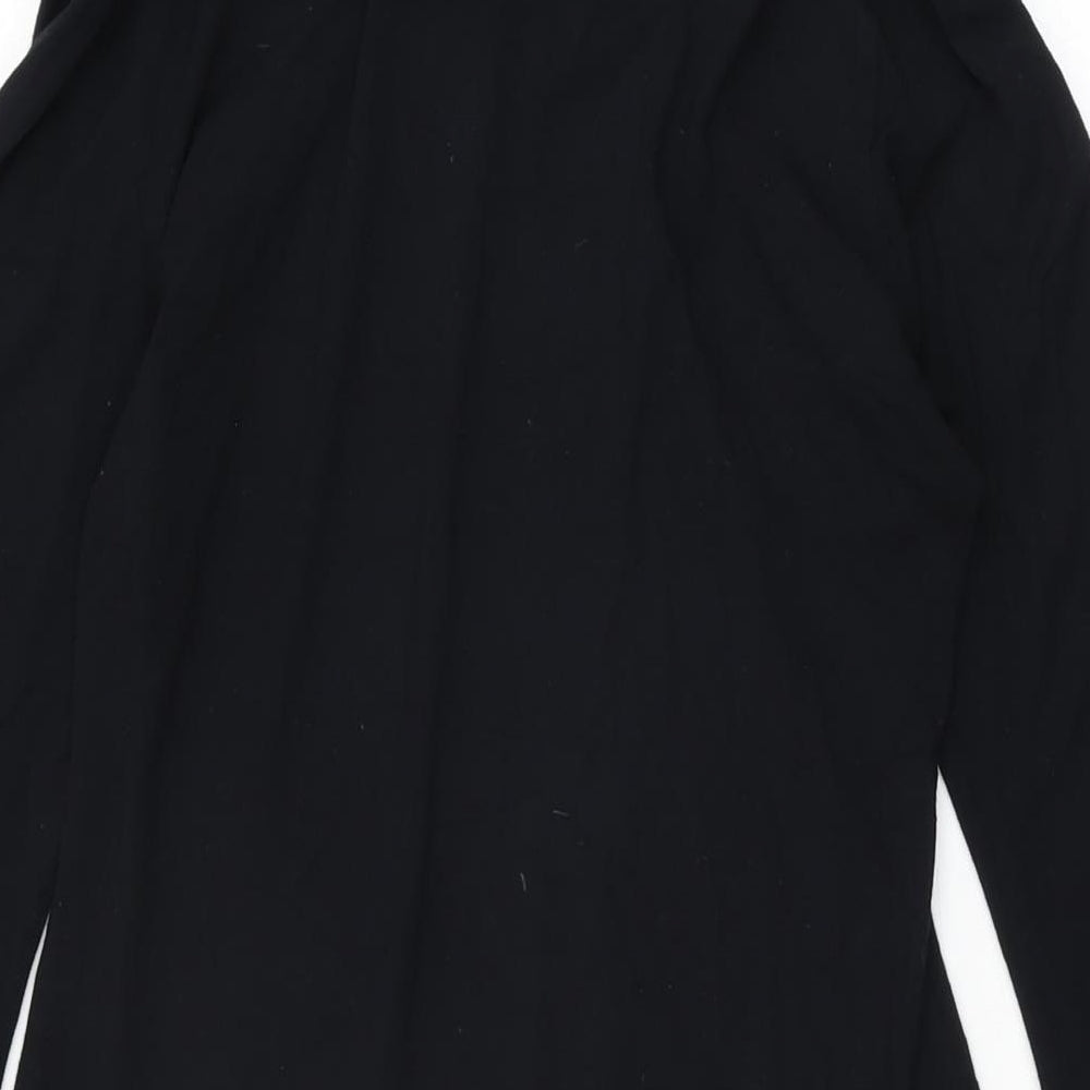 Dorothy Perkins Womens Black Viscose Shift Size 10 Round Neck Pullover