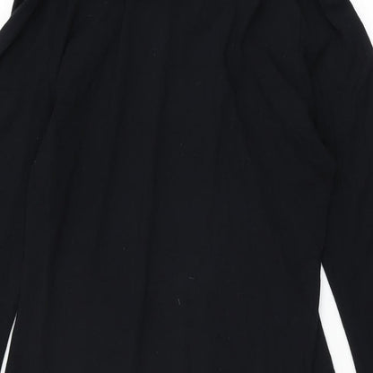 Dorothy Perkins Womens Black Viscose Shift Size 10 Round Neck Pullover