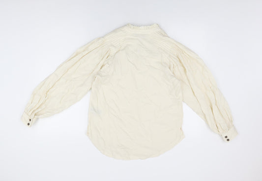 Womens UK Size 8 Marks and Spencer Ivory Basic T-Shirt
