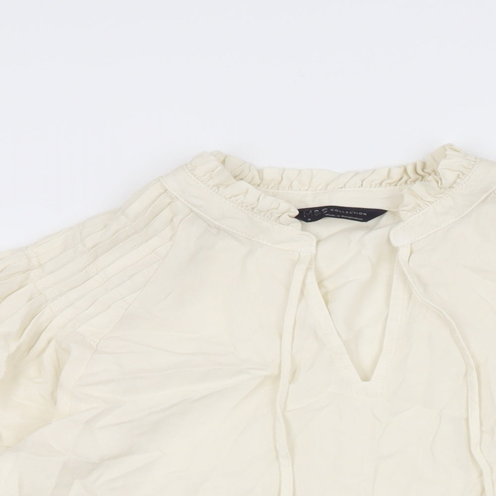 Womens UK Size 8 Marks and Spencer Ivory Basic T-Shirt
