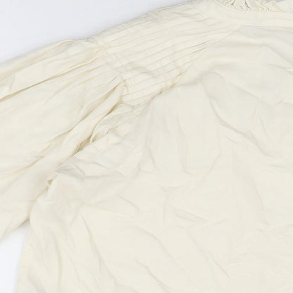 Womens UK Size 8 Marks and Spencer Ivory Basic T-Shirt