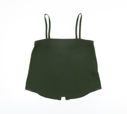 Womens UK Size 10 River Island Green Camisole T-Shirt