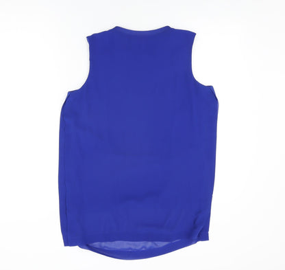 Womens UK Size 12 Marks and Spencer Blue Basic Blouse