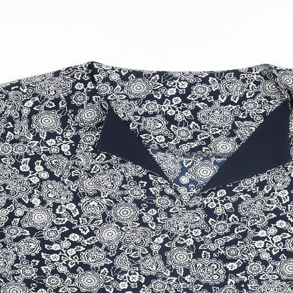 Womens UK Size 12 Marks and Spencer Blue Basic Blouse