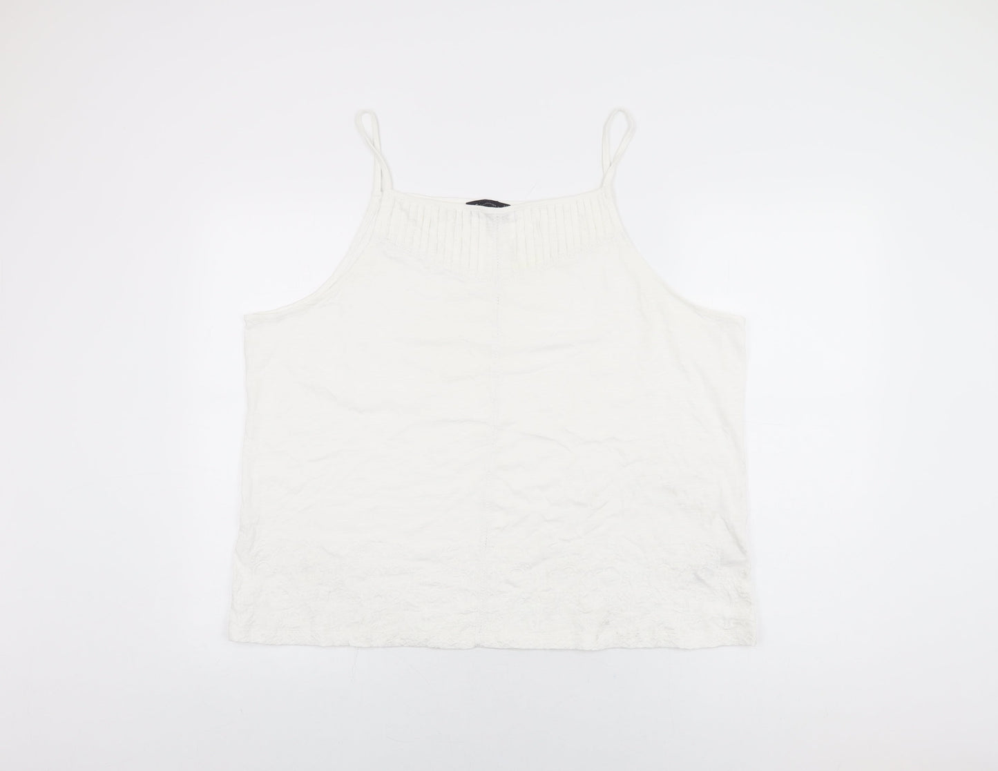 Womens UK Size 22 Marks and Spencer White Basic T-Shirt