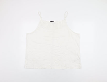 Womens UK Size 22 Marks and Spencer White Basic T-Shirt