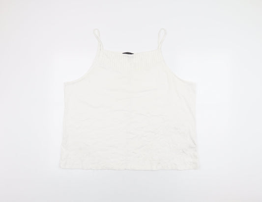 Womens UK Size 22 Marks and Spencer White Basic T-Shirt