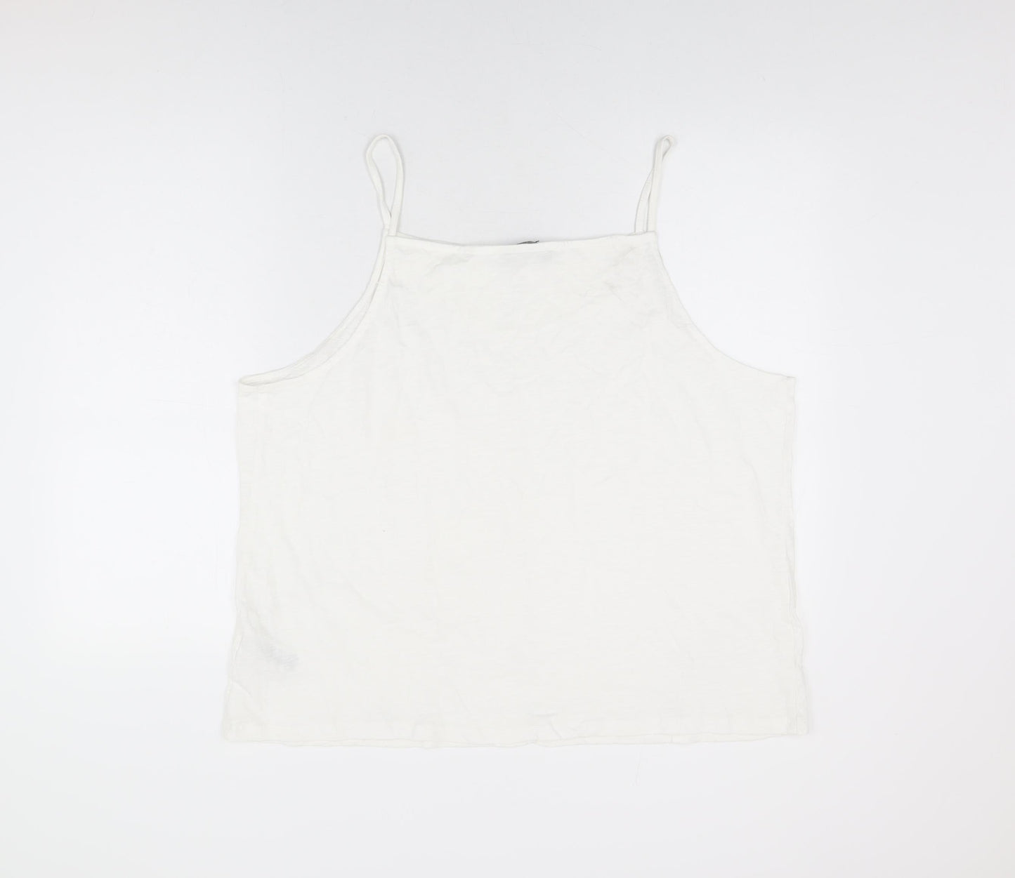 Womens UK Size 22 Marks and Spencer White Basic T-Shirt