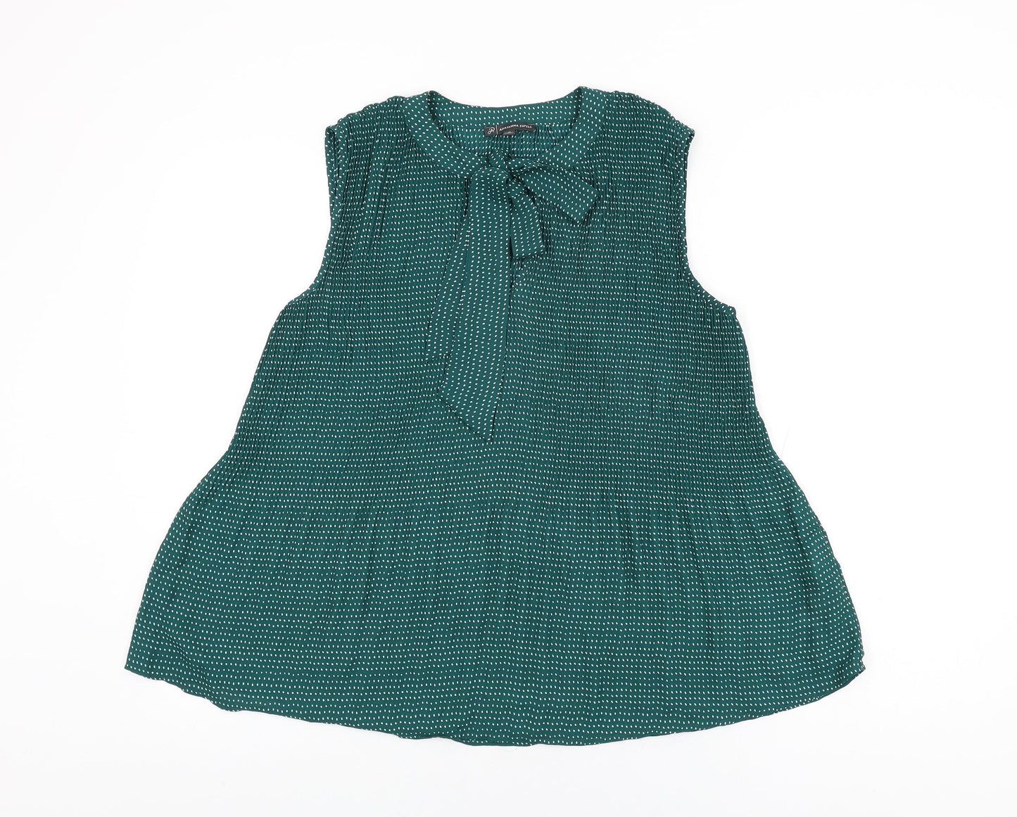 Womens UK Size M Adrianna Papell Green Basic Blouse