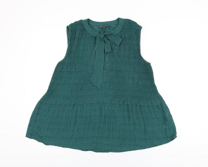 Womens UK Size M Adrianna Papell Green Basic Blouse